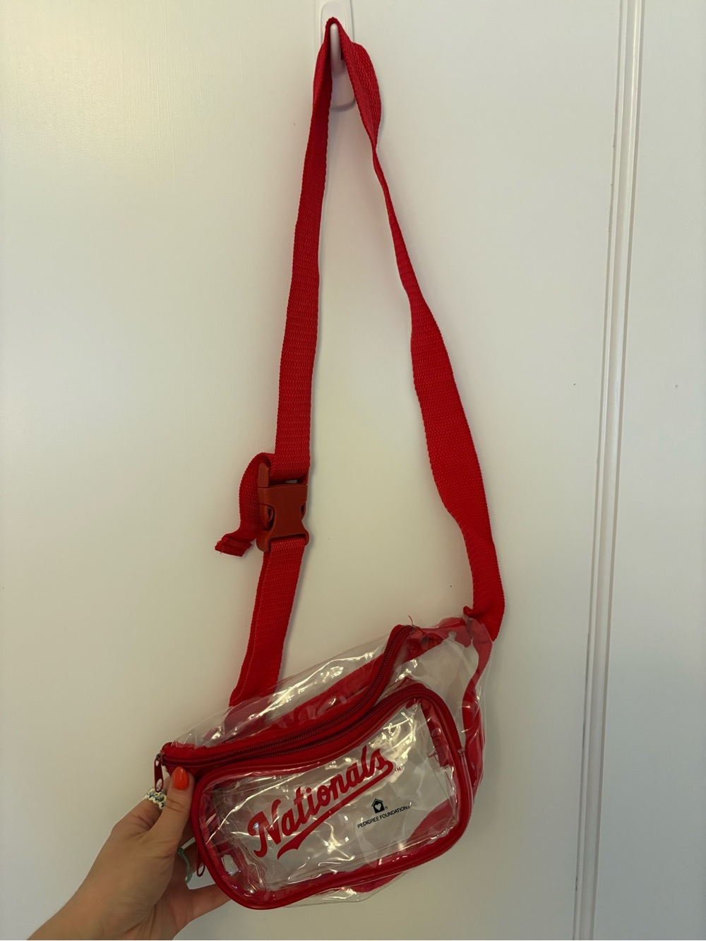 Clear Nationals Fanny Pack - Red Trim